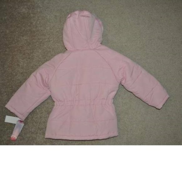 *Princess Jacket sz 3T Disney Pink Hooded Quilted Winter Snow Zip Up Lined Girls - Picture 5 of 5